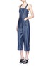 Figure View - Click To Enlarge - TIBI - 'Neo' washed cotton twill overalls
