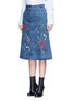 Front View - Click To Enlarge - TIBI - 'Marisol' embroidered floral denim skirt