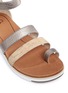 Detail View - Click To Enlarge - UGG - 'Zina' cork metallic leather strappy sandals