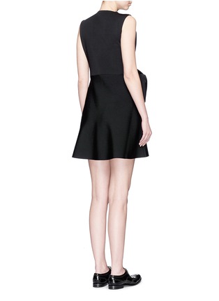 Back View - Click To Enlarge - VICTORIA, VICTORIA BECKHAM - Bow drape ribbed knit dress
