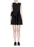 Main View - Click To Enlarge - VICTORIA, VICTORIA BECKHAM - Bow drape ribbed knit dress