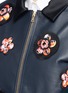 Detail View - Click To Enlarge - VICTORIA, VICTORIA BECKHAM - Floral embellished cropped leather car coat