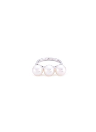 Main View - Click To Enlarge - TASAKI - 'Balance' Akoya pearl 18k white gold ring