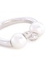 Detail View - Click To Enlarge - TASAKI - 'Danger Fang' diamond Akoya pearl 18k white gold ring
