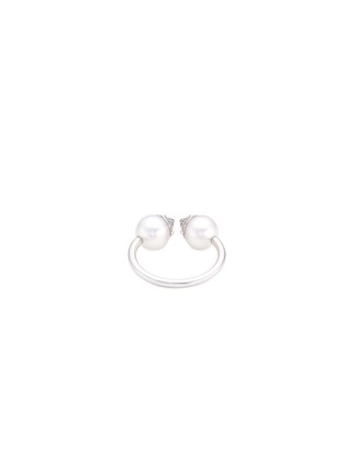  - TASAKI - 'Refined Rebellion' diamond akoya pearl 18k white gold ring