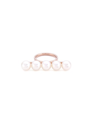 Main View - Click To Enlarge - TASAKI - 'Balance Signature' Akoya pearl 18k rose gold ring