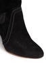 Detail View - Click To Enlarge - ISABEL MARANT - 'Raven' leather embroidery suede knee high boots