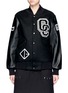 Main View - Click To Enlarge - OPENING CEREMONY - 'OC' leather sleeve varsity jacket