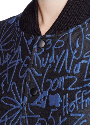Detail View - Click To Enlarge - OPENING CEREMONY - Scribble jacquard varsity jacket