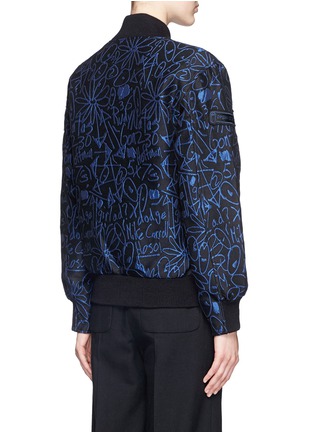 Back View - Click To Enlarge - OPENING CEREMONY - Scribble jacquard varsity jacket