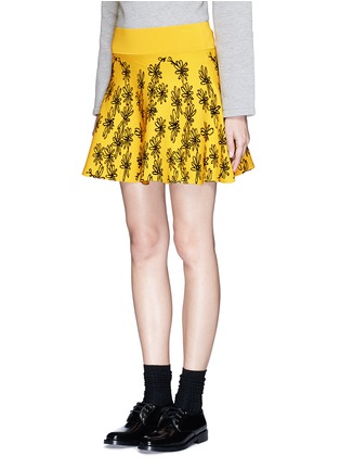 Front View - Click To Enlarge - OPENING CEREMONY - Daisy scribble dense knit flare skirt