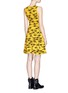 Back View - Click To Enlarge - OPENING CEREMONY - Daisy scribble dense knit flare dress