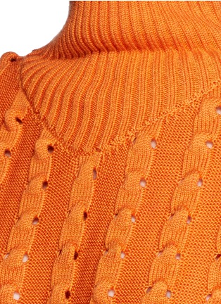Detail View - Click To Enlarge - OPENING CEREMONY - Turtleneck chain knit sweater