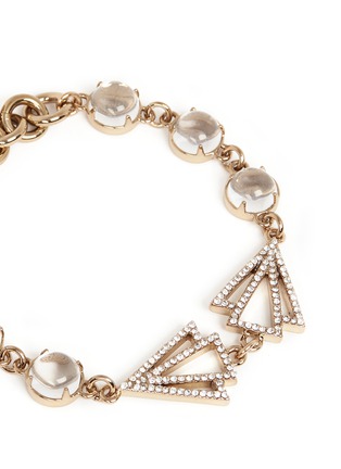 Detail View - Click To Enlarge - LULU FROST - 'Istria' crystal pavé arrow glass dome bracelet