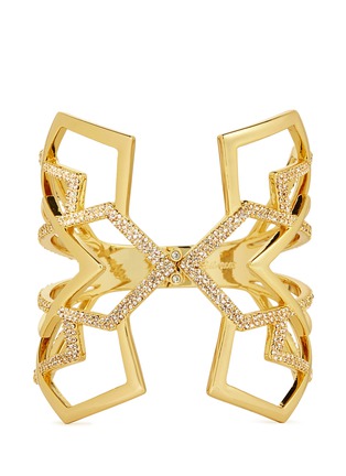 Main View - Click To Enlarge - LULU FROST - 'Portico' crystal pavé hinge cuff