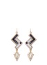Main View - Click To Enlarge - LULU FROST - 'Ravenna' crystal pavé stone mosaic drop earrings