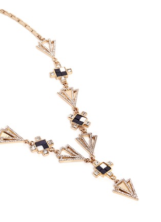 Detail View - Click To Enlarge - LULU FROST - Crystal stone mosaic terraced chain necklace