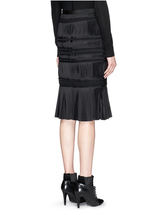 Back View - Click To Enlarge - SACAI - Braided stripe Fortuny pleat skirt