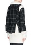 Back View - Click To Enlarge - SACAI - Windowpane check vest wool cardigan layer combo coat