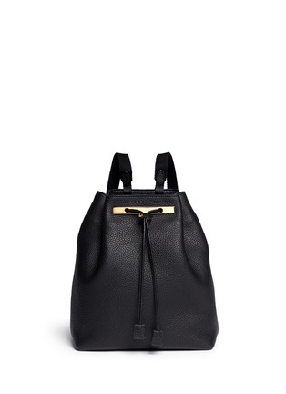 Main View - Click To Enlarge - THE ROW - Grainy leather drawstring bucket backpack