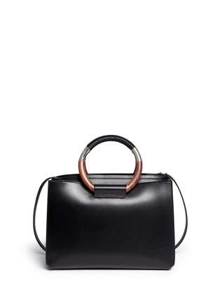 Back View - Click To Enlarge - THE ROW - 'Classic' wooden handle leather box bag