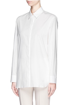 Front View - Click To Enlarge - THE ROW - 'Dison' wooden button cotton poplin shirt
