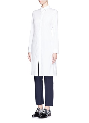 Front View - Click To Enlarge - THE ROW - 'Mira' zip cotton poplin shirt dress