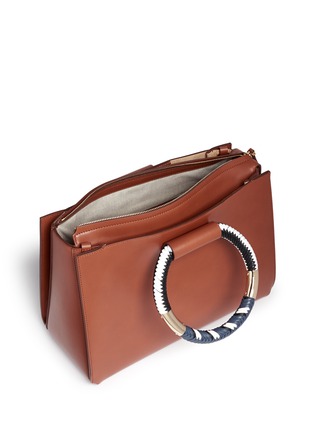 Detail View - Click To Enlarge - THE ROW - Classic' braided ring handle leather box bag