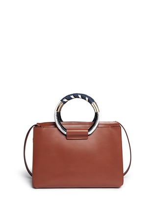 Back View - Click To Enlarge - THE ROW - Classic' braided ring handle leather box bag