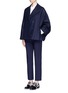 Figure View - Click To Enlarge - THE ROW - 'Aley' bell sleeve wool melton jacket