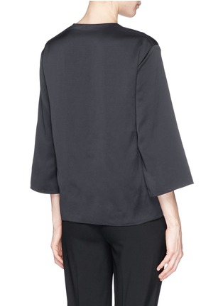 Back View - Click To Enlarge - THE ROW - 'Emka' linen blend satin top