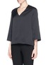 Front View - Click To Enlarge - THE ROW - 'Emka' linen blend satin top