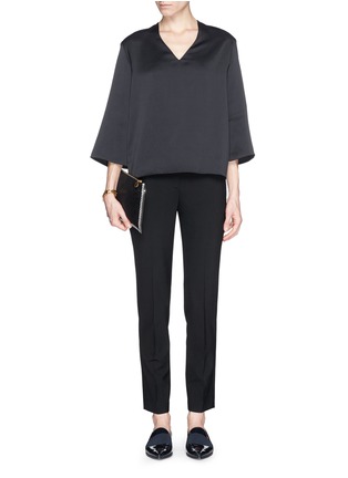 Figure View - Click To Enlarge - THE ROW - 'Emka' linen blend satin top