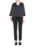 Figure View - Click To Enlarge - THE ROW - 'Emka' linen blend satin top