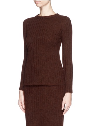 Front View - Click To Enlarge - THE ROW - 'Milo' rib knit cashmere sweater