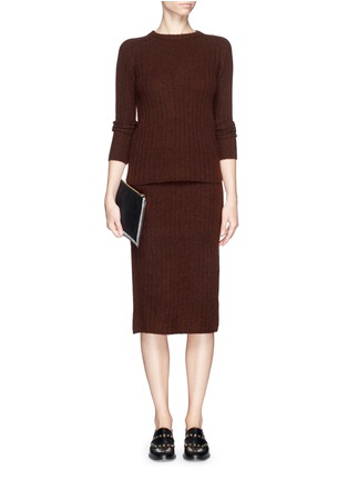 Figure View - Click To Enlarge - THE ROW - 'Milo' rib knit cashmere sweater