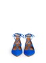 Figure View - Click To Enlarge - AQUAZZURA - 'Christy' lace up suede skimmer flats