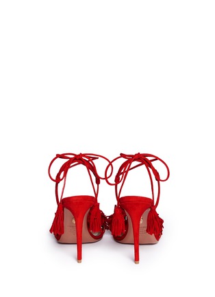 Back View - Click To Enlarge - AQUAZZURA - 'Wild Thing' fringe suede sandals
