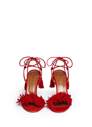 Figure View - Click To Enlarge - AQUAZZURA - 'Wild Thing' fringe suede sandals