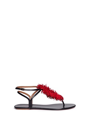Main View - Click To Enlarge - AQUAZZURA - 'Wild Thing' suede fringe leather sandals