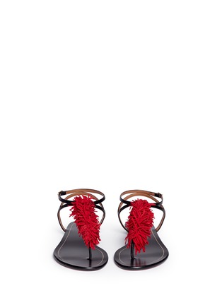 Figure View - Click To Enlarge - AQUAZZURA - 'Wild Thing' suede fringe leather sandals
