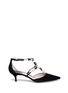 Main View - Click To Enlarge - RENÉ CAOVILLA - Floral bead pearl T-strap leather pumps