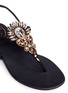 Detail View - Click To Enlarge - RENÉ CAOVILLA - Floral strass glitter suede sandals