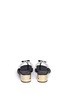 Back View - Click To Enlarge - RENÉ CAOVILLA - Pearl satin bow metal heel sandals