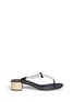 Main View - Click To Enlarge - RENÉ CAOVILLA - Pearl satin bow metal heel sandals