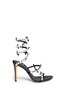 Main View - Click To Enlarge - RENÉ CAOVILLA - 'Snake' pearl spring coil anklet suede sandals