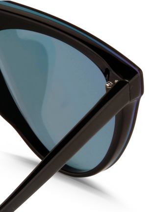 Detail View - Click To Enlarge - 3.1 PHILLIP LIM - Flat top mirror shield acetate sunglasses