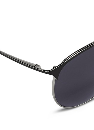 Detail View - Click To Enlarge - 3.1 PHILLIP LIM - Acetate brow bar wire frame sunglasses