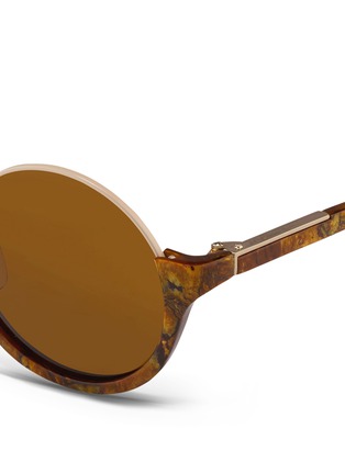 Detail View - Click To Enlarge - 3.1 PHILLIP LIM - Stainless steel rim half moon sunglasses