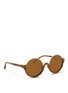 Figure View - Click To Enlarge - 3.1 PHILLIP LIM - Stainless steel rim half moon sunglasses
